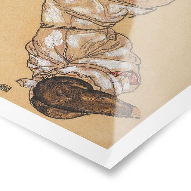 Poster bestellen Egon Schiele - Weiblicher Torso in Unterwäsche