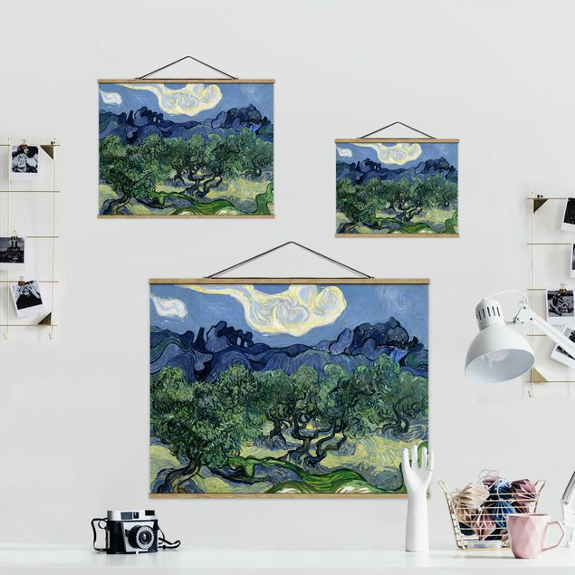 Stoffbilder zum Aufhängen Vincent van Gogh - Olivenbäume