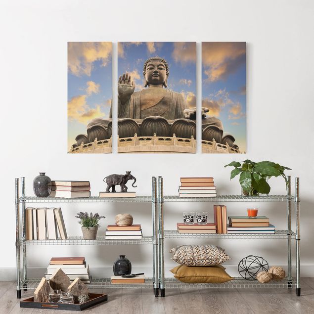 Moderne Leinwandbilder Wohnzimmer Großer Buddha