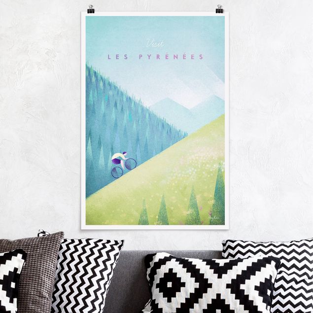 Poster Illustration Reiseposter - Die Pyrenäen