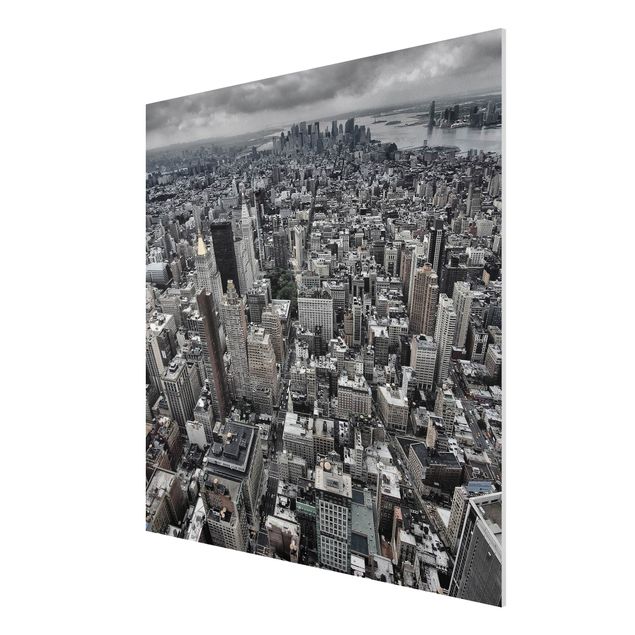 Forex Fine Art Print - Blick über Manhattan - Quadrat 1:1