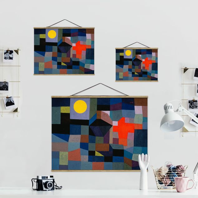 Stoffbilder Paul Klee - Feuer bei Vollmond
