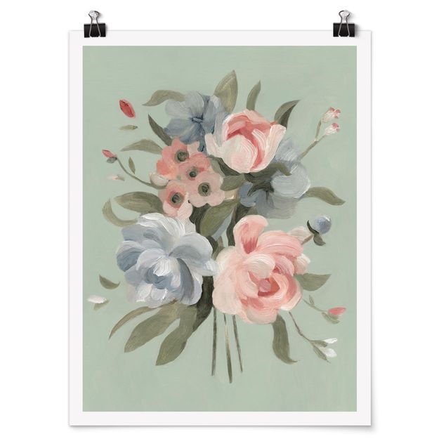 Poster Bouquet in Pastell II