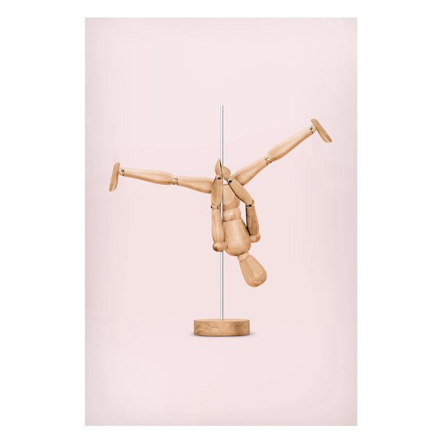Bilder für die Wand Poledance mit Holzfigur