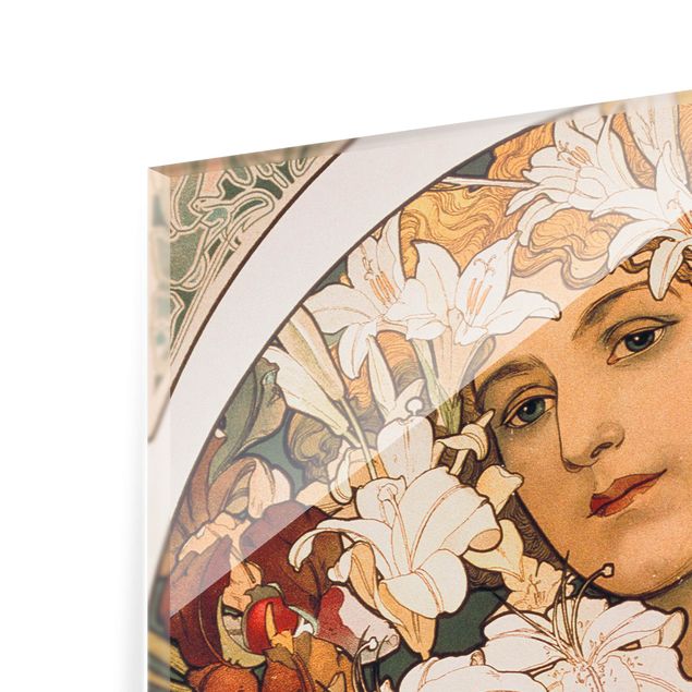 Wandbilder Kunstdruck Alfons Mucha - Blume