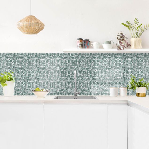 Küchenrückwand Muster Vintage Muster Geometrische Fliesen