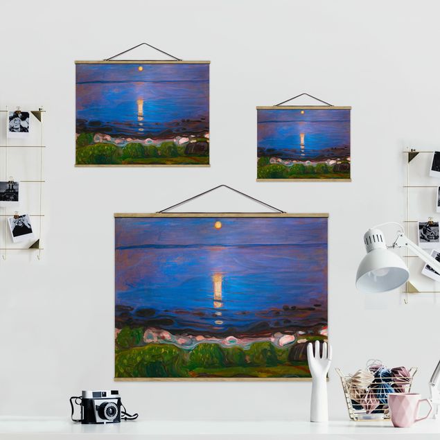 Wandbilder Kunstdruck Edvard Munch - Sommernacht am Meeresstrand
