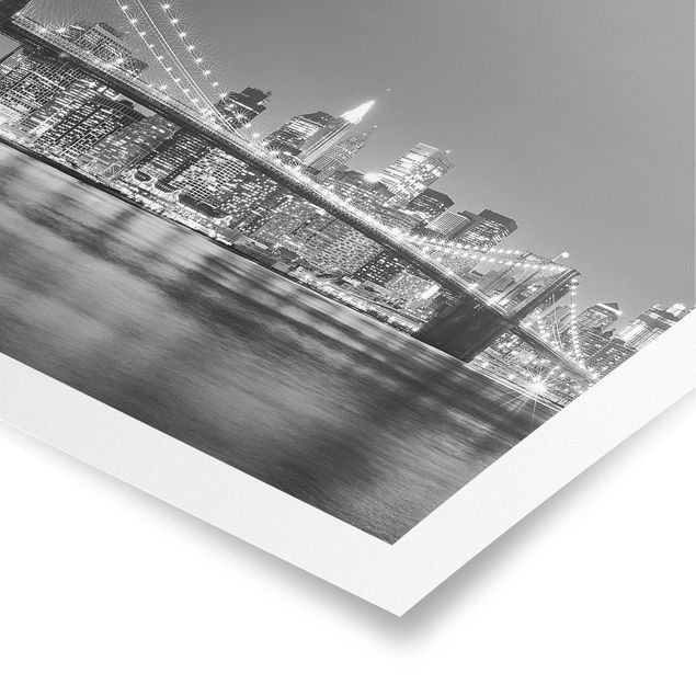 Poster Nighttime Manhattan Bridge II