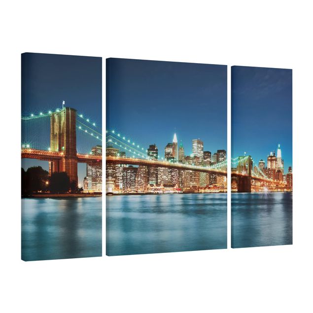 Bilder für die Wand Nighttime Manhattan Bridge