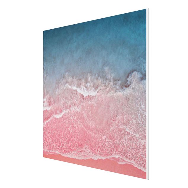 Alu-Dibond - Ozean in Pink - Quadrat