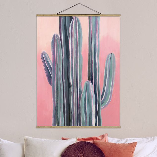 Bilder für die Wand Kaktus auf Rosa I