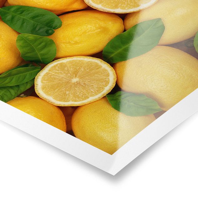 Poster - Saftige Zitronen - Quadrat 1:1