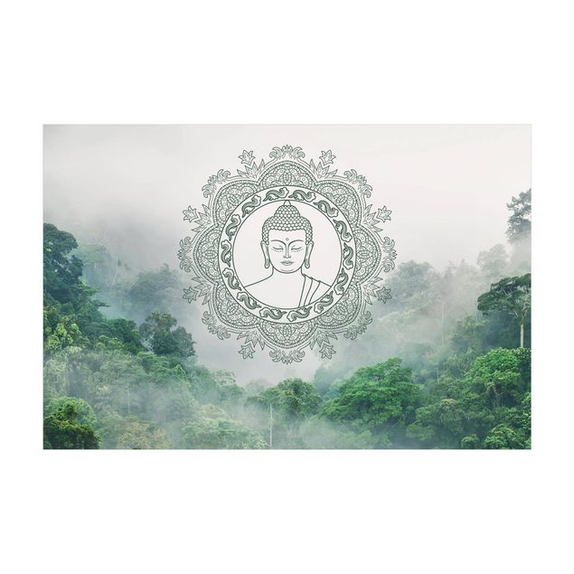 Teppich Orientalisch Buddha Mandala im Nebel