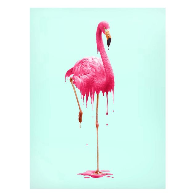 Magnettafel Tiere Schmelzender Flamingo