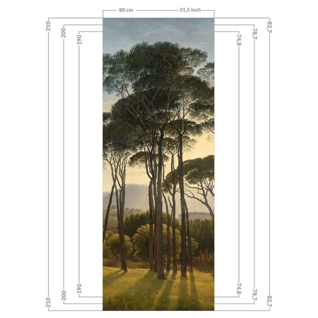 Duschrückwand - Hendrik Voogd Landschaft mit Bäumen in Öl