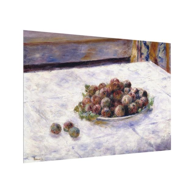 Spritzschutz Auguste Renoir - Teller mit Pflaumen