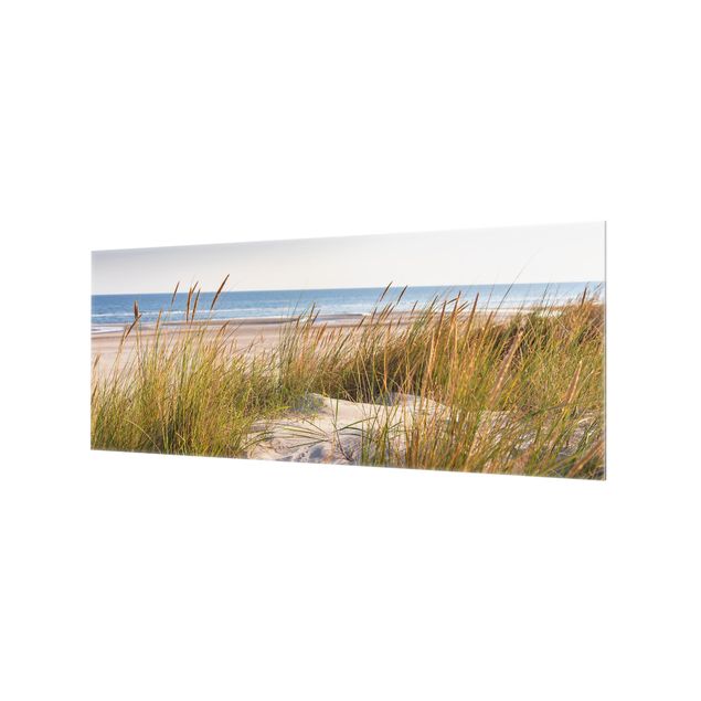 Spritzschutz Glas - Stranddüne am Meer - Panorama - 5:2