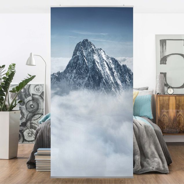 Raumteiler Vorhang Die Alpen über den Wolken