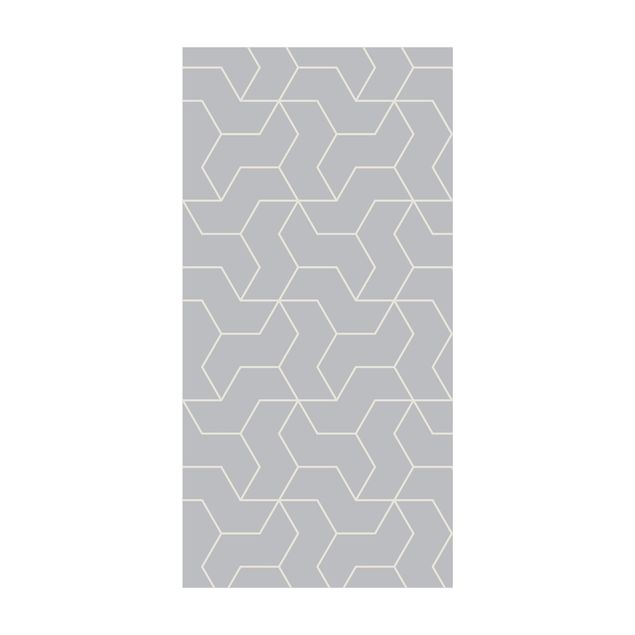 Vinyl-Teppich - Geometrisches Muster kurze Wellenrauten - Hochformat 1:2