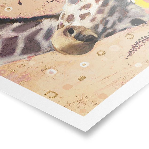 Poster Klimt Giraffe