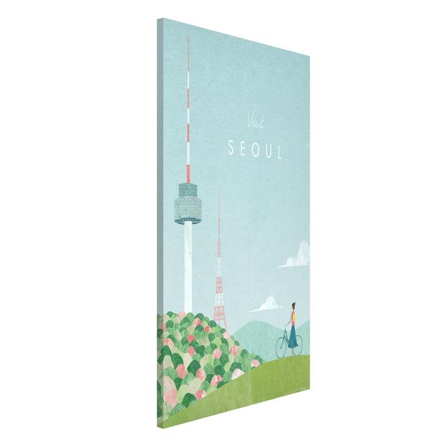 Magnettafel Skyline Reiseposter - Seoul