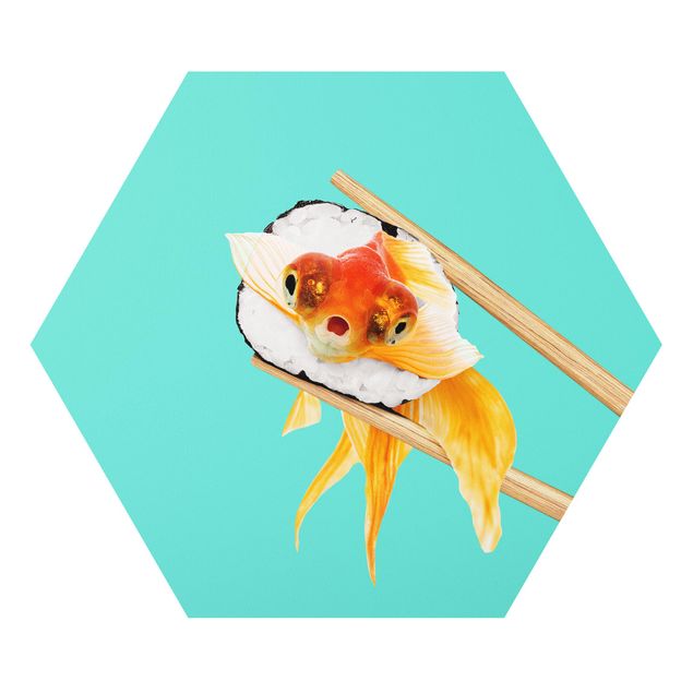 Hexagon Bild Forex - Jonas Loose - Sushi mit Goldfisch