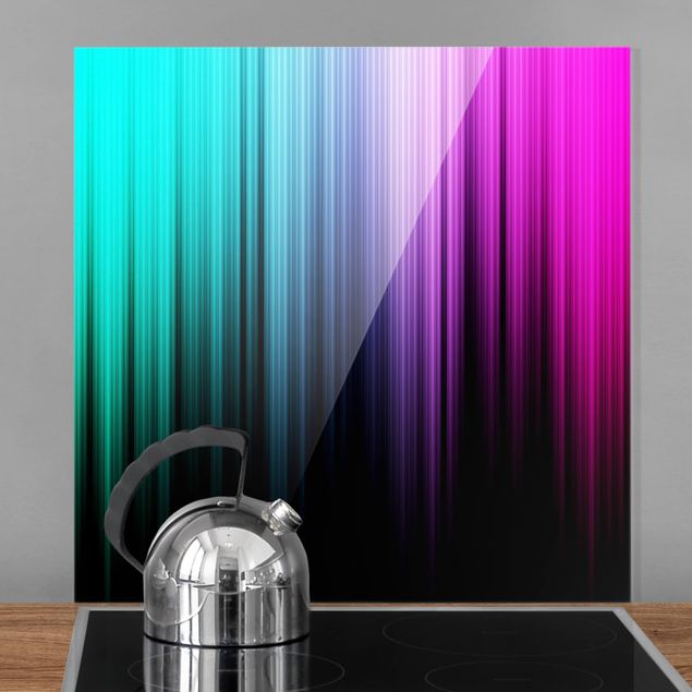 Spritzschutz Glas magnetisch Rainbow Display