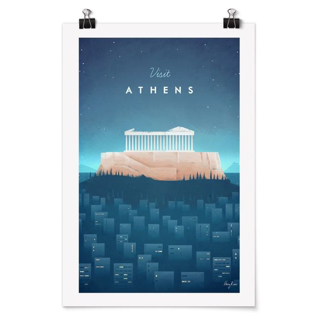 Poster Städte Reiseposter - Athen