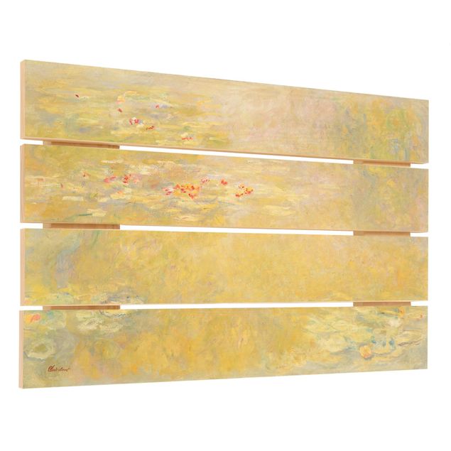 Holzbilder Claude Monet - Seerosenteich