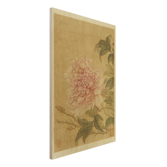 Moderne Holzbilder Yun Shouping - Chrysantheme