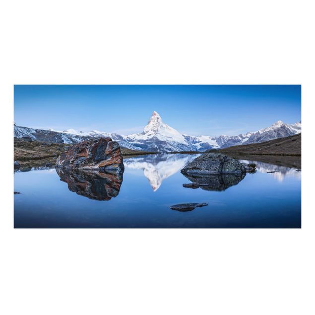 Alu Dibond Bilder Stellisee vor dem Matterhorn