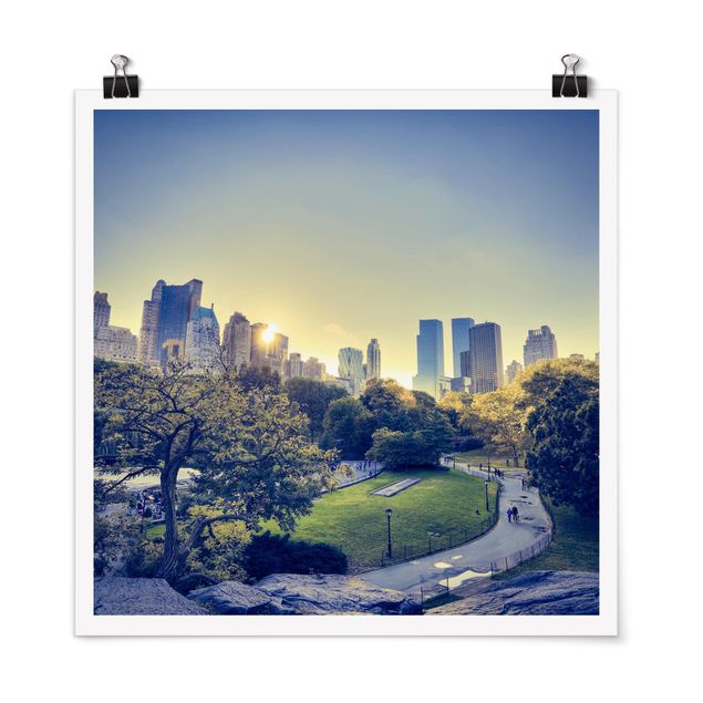 Poster - Peaceful Central Park - Quadrat 1:1