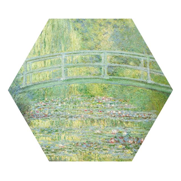 Bilder Hexagon Claude Monet - Japanische Brücke