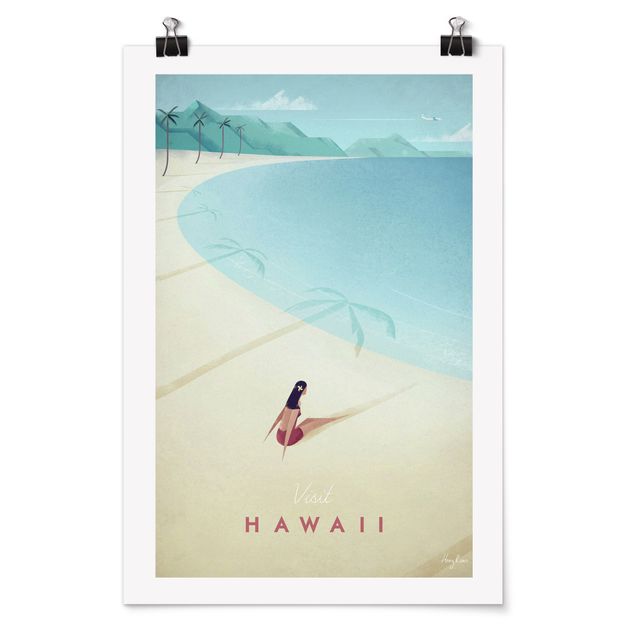 Retro Poster  Reiseposter - Hawaii