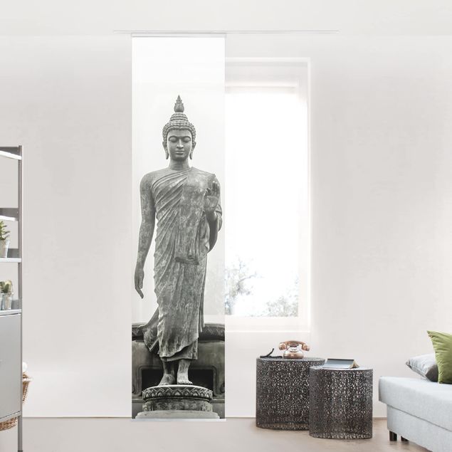 Schiebegardinen 2er Set Buddha Statue