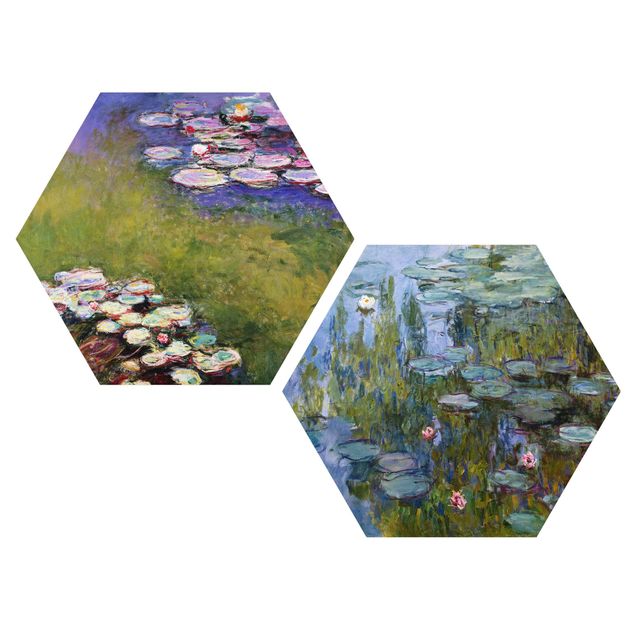 Alu Dibond Druck Claude Monet - Seerosen Set