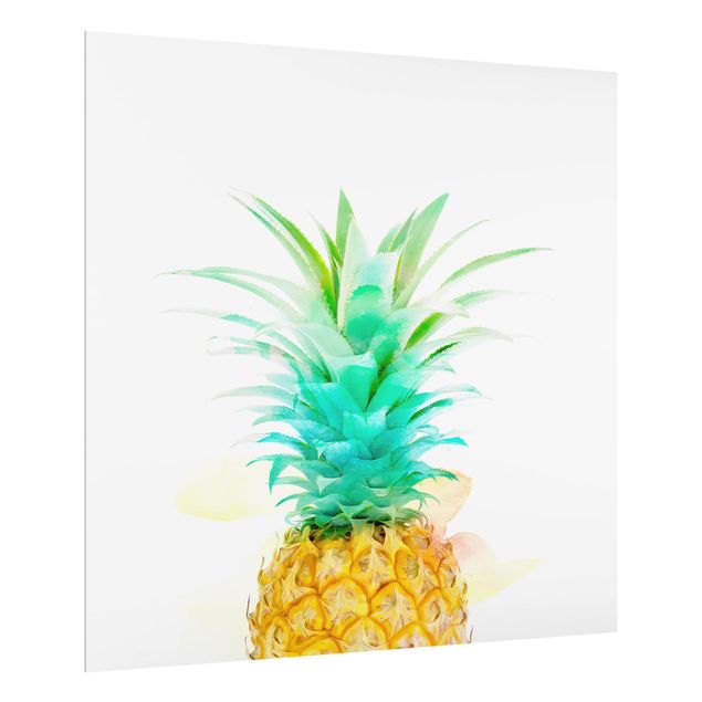 Küchenspritzschutz Ananas Aquarell