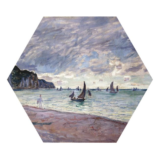 Bilder Hexagon Claude Monet - Küste von Pourville