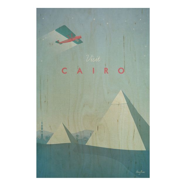 Moderne Holzbilder Reiseposter - Cairo