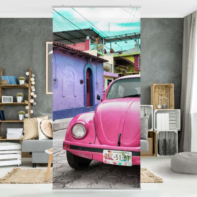 Raumtrenner Vorhang Pink VW Beetle