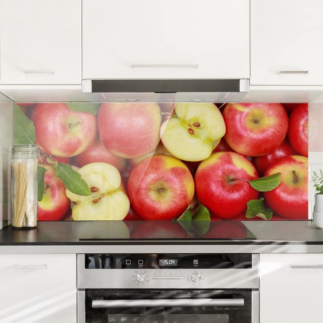 Spritzschutz Glas magnetisch Saftige Äpfel