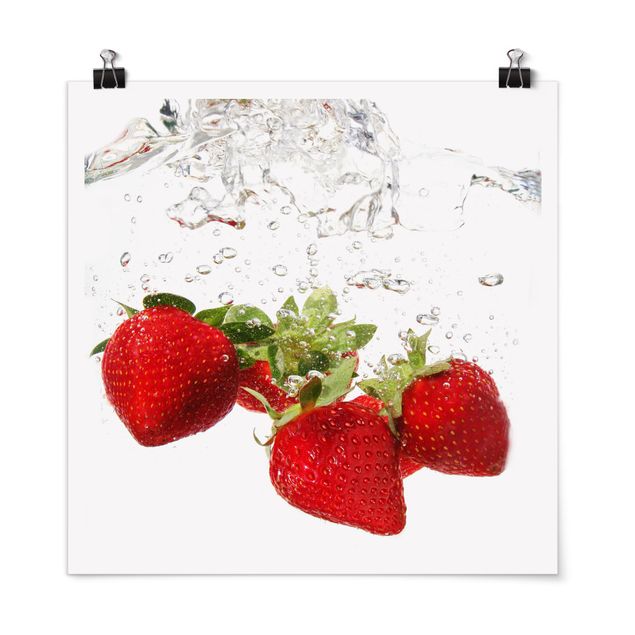 Schöne Wandbilder Strawberry Water