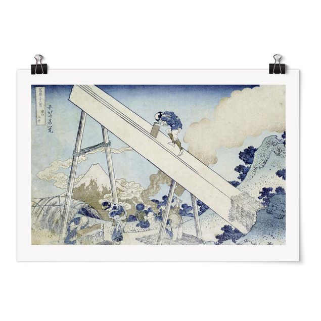 Hokusai Kunstdrucke Katsushika Hokusai - In den Totomi Bergen