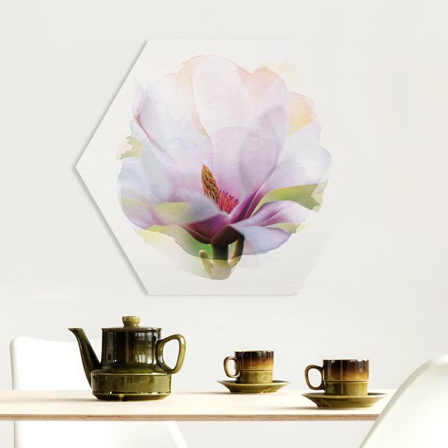 Bilder für die Wand Wasserfarben - Zarte Magnolienblüte