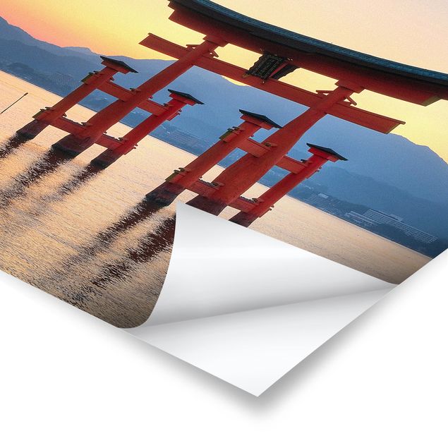 Poster - Torii am Itsukushima - Quadrat 1:1