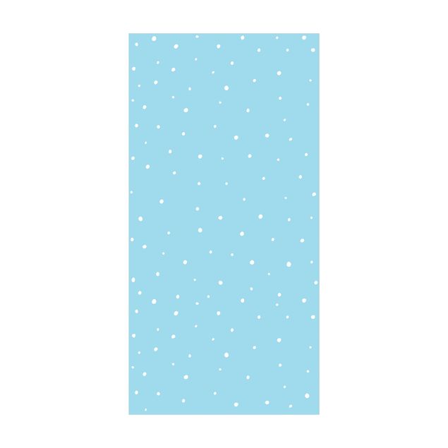 Teppich blau Gezeichnete kleine Punkte auf Pastellblau