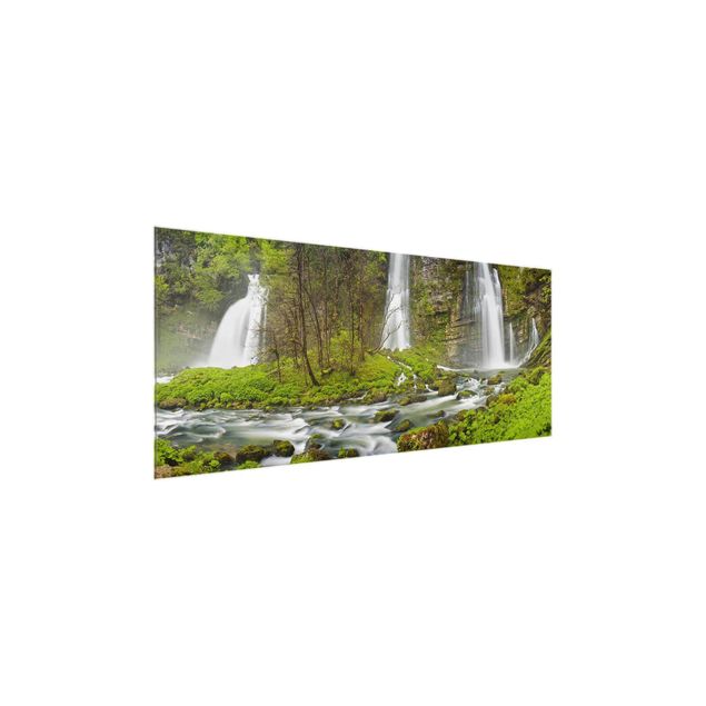 Glasbilder Landschaften Wasserfälle Cascade de Flumen