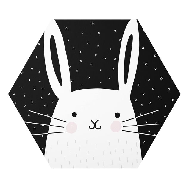 Hexagon Bild Forex - Tierpark mit Mustern - Hase