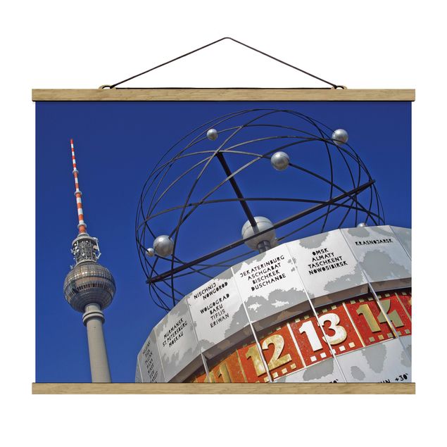 Stoffbild mit Posterleisten - Berlin Alexanderplatz - Querformat 4:3