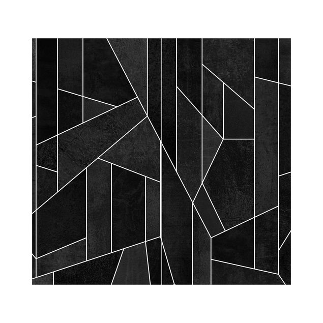 Duschrückwand Motiv Schwarz Weiß Geometrie Aquarell